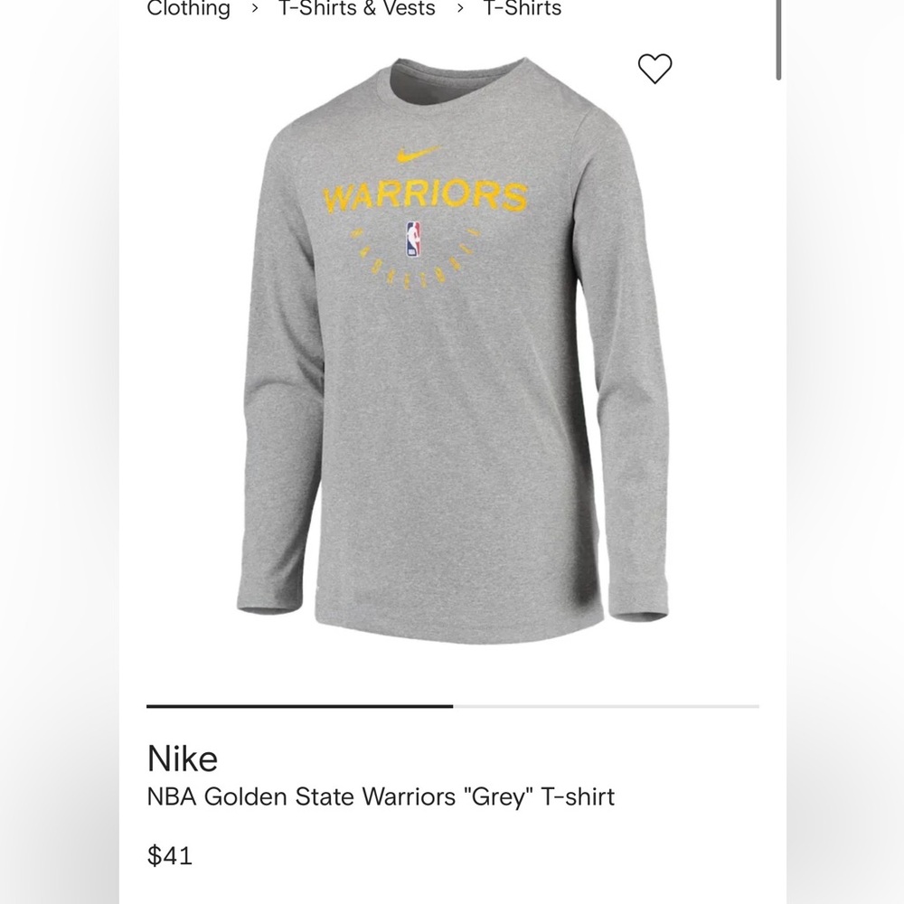 Golden State Warriors | NBA | NWT Nike Long Sleeve Shirt